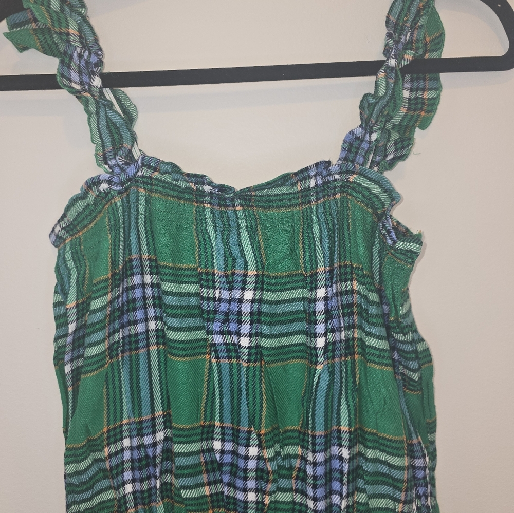 Aerie Sleepwear Romper in Green Plaid Small, Nwt. Perfect For The Holiday! - Picture 4 of 6